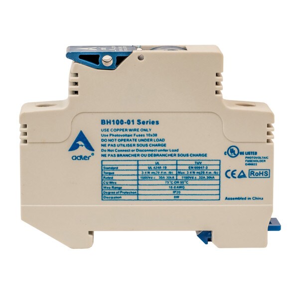 Midnite Solar MNTS-AD-1000V DIN mount Touchsafe Fuse holder